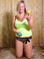 sexy babe h cup holly in top and shorts plays with her big boobs